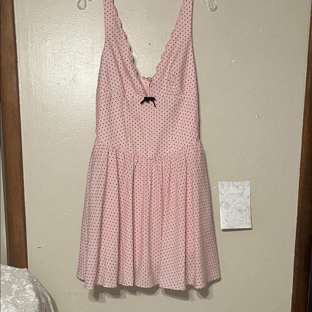 Dear Moon, polkadots Dot pink Dress